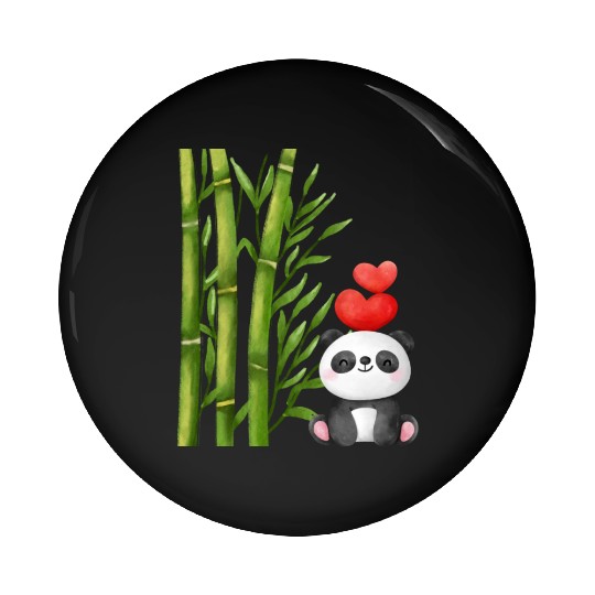 Bamboo Panda Pin Buttons