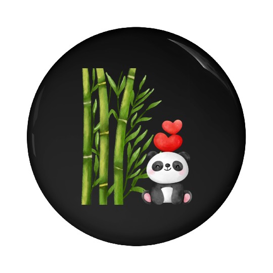 Bamboo Panda Pin Buttons