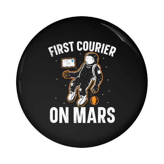 First Courier On Mars Postal Worker Mail Escort Pin Buttons
