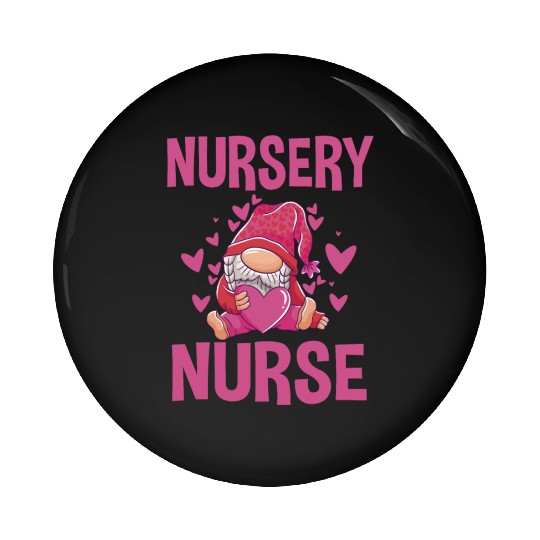 Cute Newborn Nursery Nurse Gnome Pin Buttons