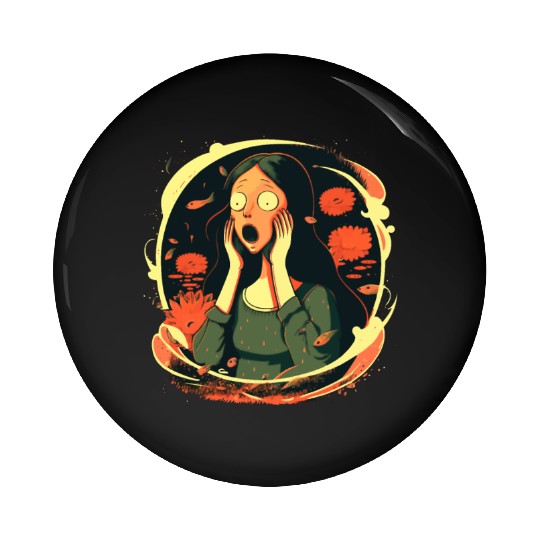 Surreal Scream Lisa Pin Buttons