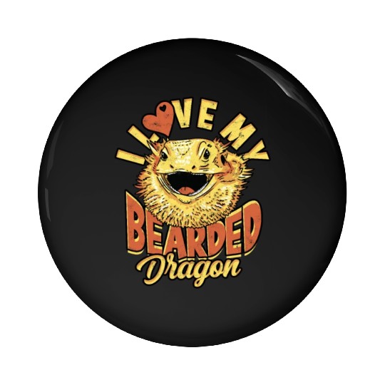 I Love My Bearded Dragon - Reptile Pin Buttons
