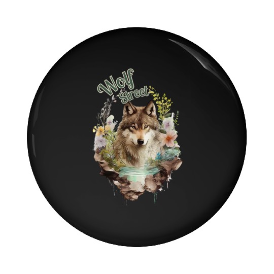 Walk Amound Wolf Street Pin Buttons