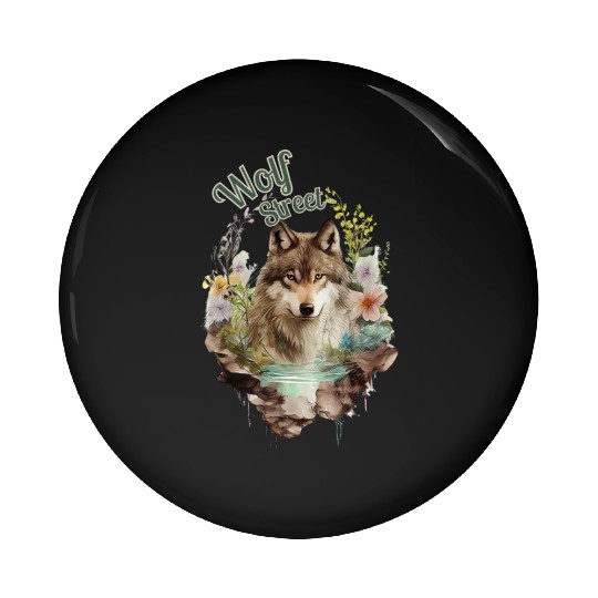 Walk Amound Wolf Street Pin Buttons