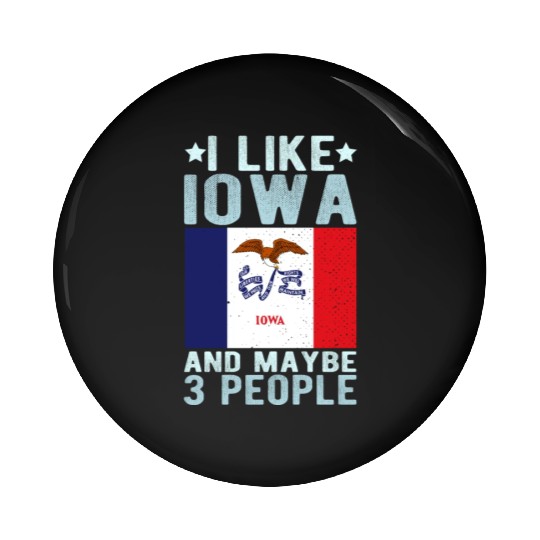 Iowa Flag US State Pin Buttons