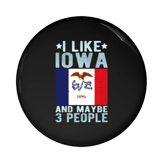 Iowa Flag US State Pin Buttons