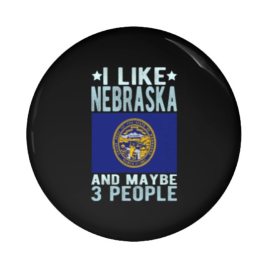 Nebraska Flag US State Pin Buttons