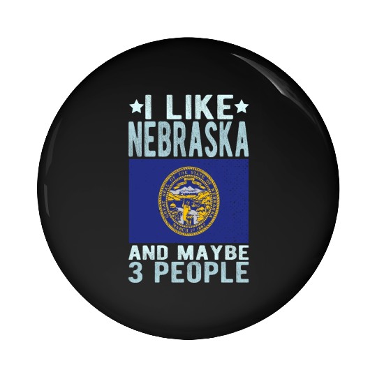 Nebraska Flag US State Pin Buttons