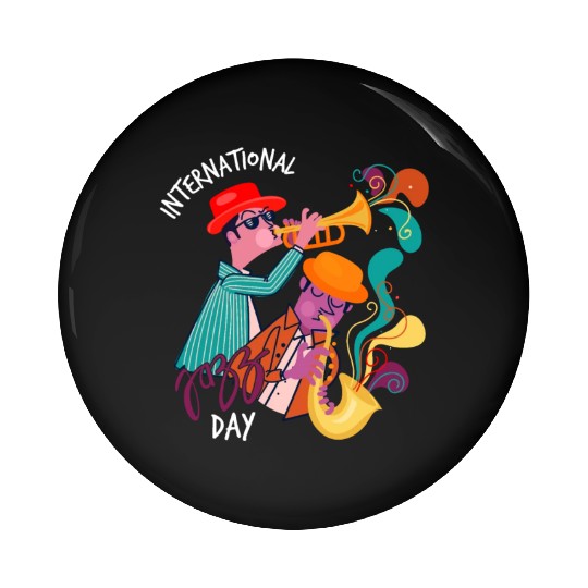 Jazz music improvisation festival Pin Buttons