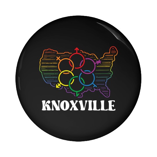 Knoxville Pride Month Pride Flag LGBT Community LG Pin Buttons