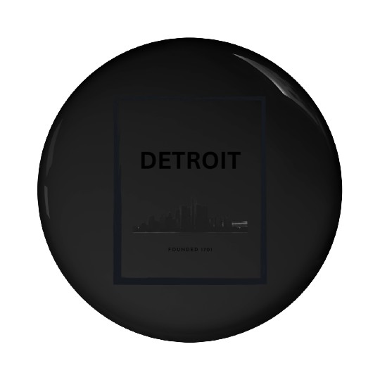 Detroit Skyline Pin Buttons