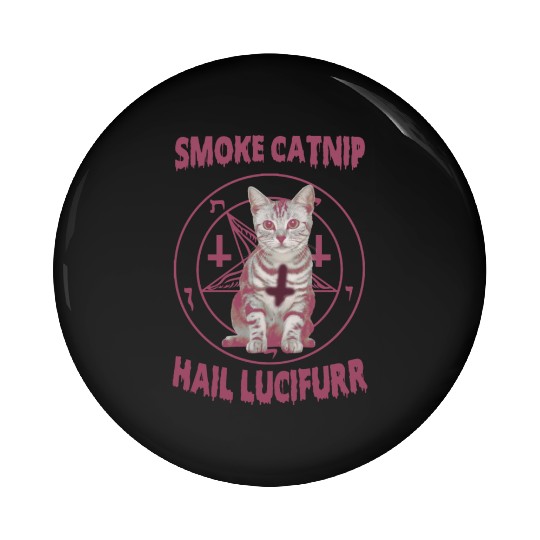 Smoke Catnip Hail Lucifurr Pin Buttons