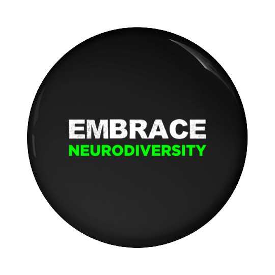 Neurodiversity Embrace ADHD Autism ASD Rainbow Pin Buttons