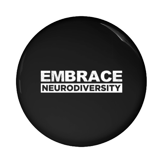 Neurodiversity Embrace ADHD Autism ASD Rainbow Pin Buttons
