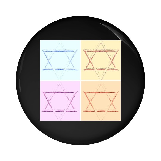 Star of David Design Pin Buttons