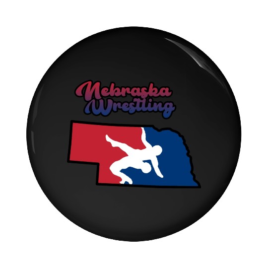 Nebraska Wrestling (USA Colors) Pin Buttons