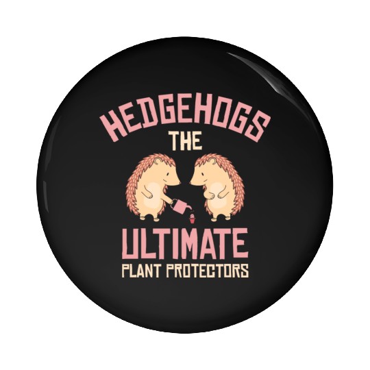 Gardening Hedgehog Planting Botany Garden Design Pin Buttons