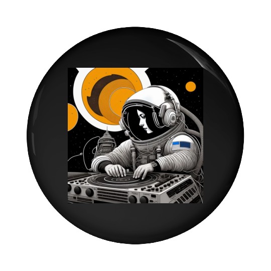 Intricate detailed artwork of astronauts using Pin Buttons