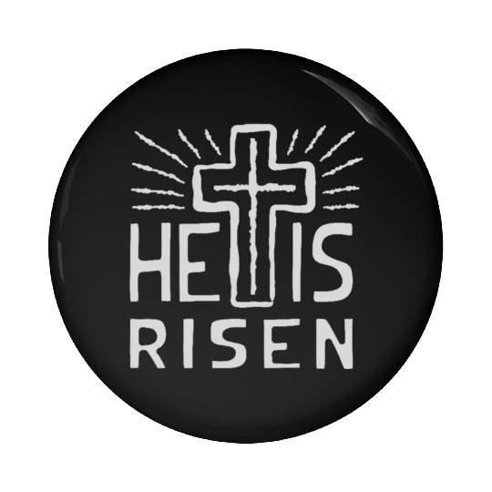 Christian Cross Easter He is Risen Pin Buttons