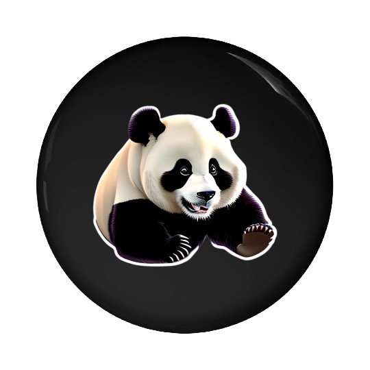Cute Panda Bear Pin Buttons