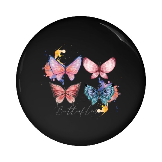 Butterfly Art Cool Nature and love Pin Buttons