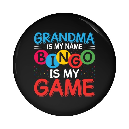 Bingo Card Game Grandma Bingo Player Bingo Cards Pin Buttons