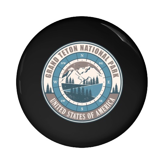 Grand Teton National Park US Vintage Hiking Pin Buttons