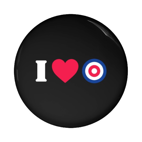 I Love Curling Pin Buttons