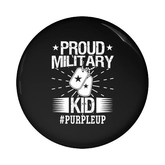 Soldier proud military kid #purpleup army veteran Pin Buttons