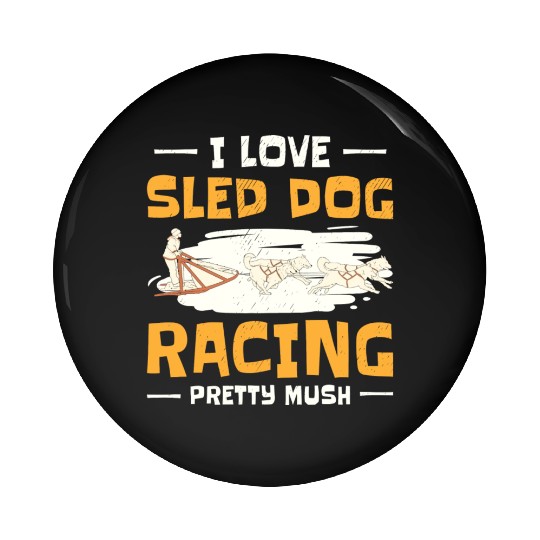 Husky Sledding Sled Dog Racing Alaskan Racers Pin Buttons