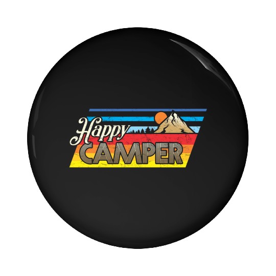 Happy Camper Pin Buttons