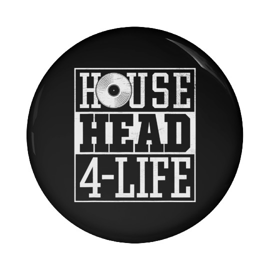 Househead House Music EDM DJ Rave Festival Pin Buttons