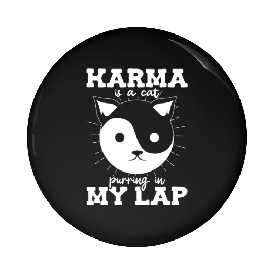 Karma is a Cat Purring in My Lap Witchcraft Tarot Pin Buttons