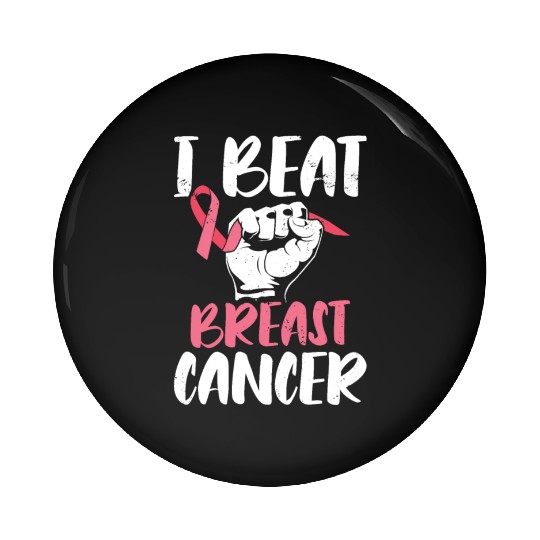 I Beat Breast Cancer Survivor Breast Cancer Pin Buttons