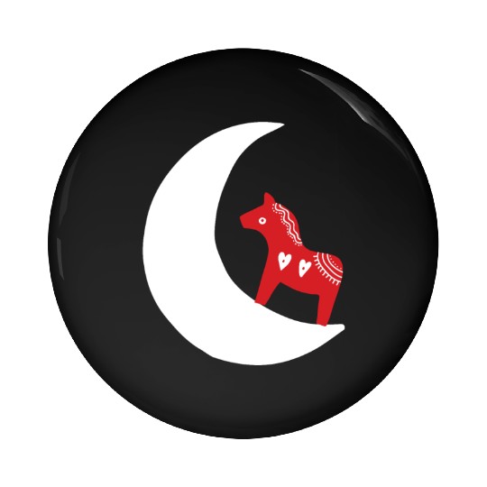 Sverige Sweden Swedish Dala Horse Dalecarlian Pin Buttons