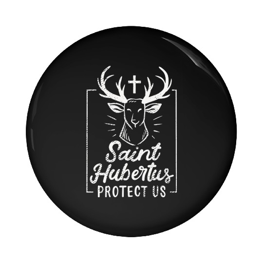 Saint Hubertus Deer Hunter Elk Moose Buck Hunting Pin Buttons
