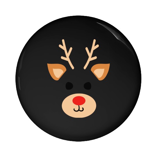 Rudolph Red Nosed Reindeer Antlers Deer Christmas Pin Buttons