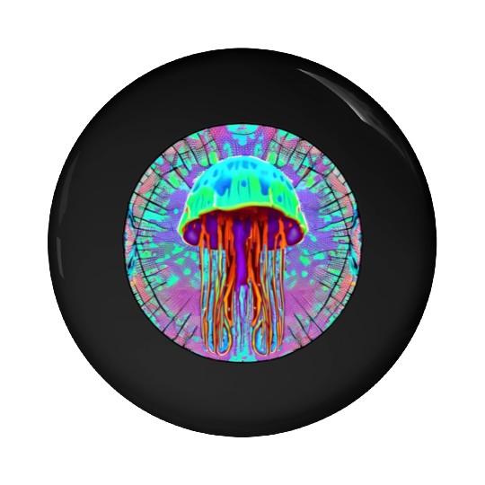 Glowing Jellyfish Pin Buttons