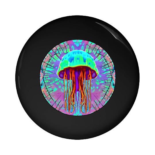 Glowing Jellyfish Pin Buttons