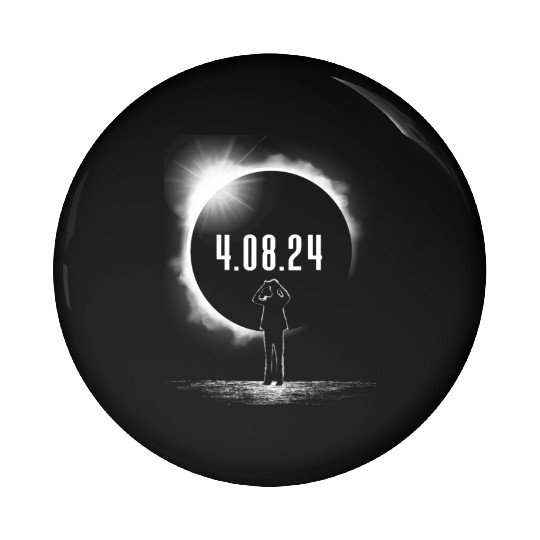 Total Solar Eclipse Man Silhouette 4.08.24 Men's Pin Buttons