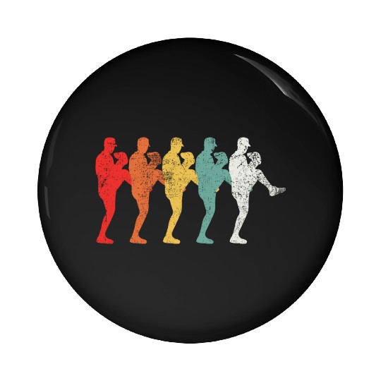 Baseball Pitcher Vintage Pin Buttons