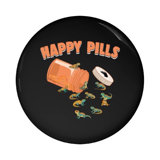 Happy Pills Uromastyx Funny Lizard Lovers Humor Pin Buttons