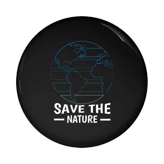 Minimalist Save Nature Oceans Day Earth Day Pin Buttons