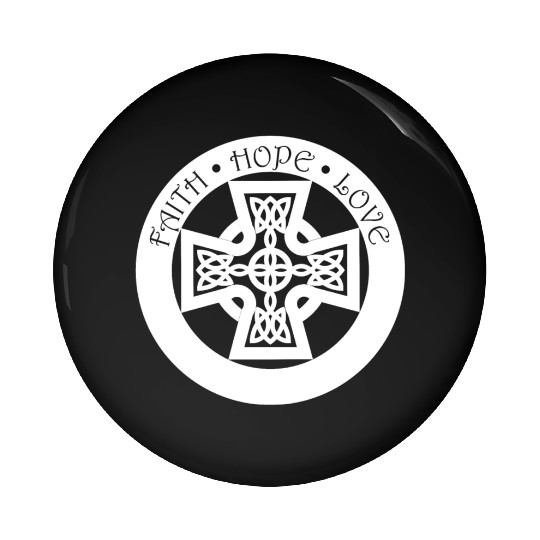 Timeless Celtic Cross With Celtic Knots Pin Buttons