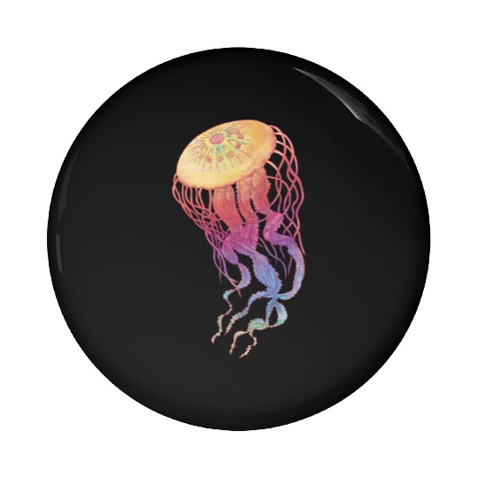 Colorful Jellyfish Pin Buttons