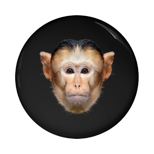 Capuchin Monkey Face Pin Buttons