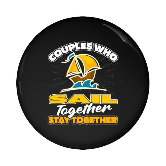Sailing Sailor Couple Pin Buttons