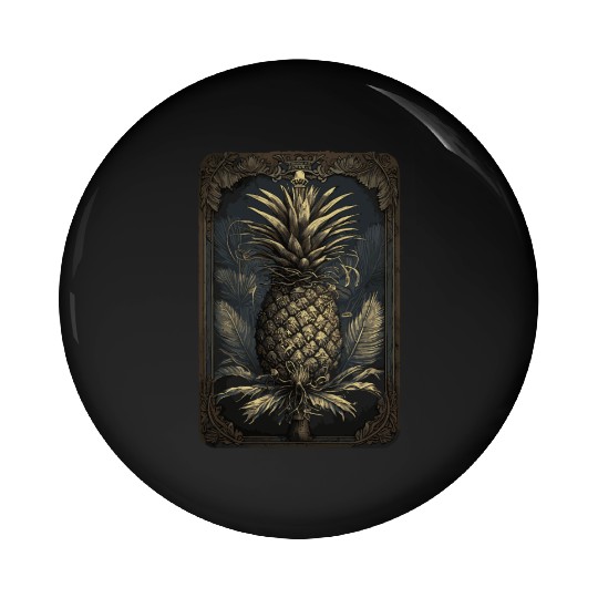 pineapple fruit tarot Pin Buttons