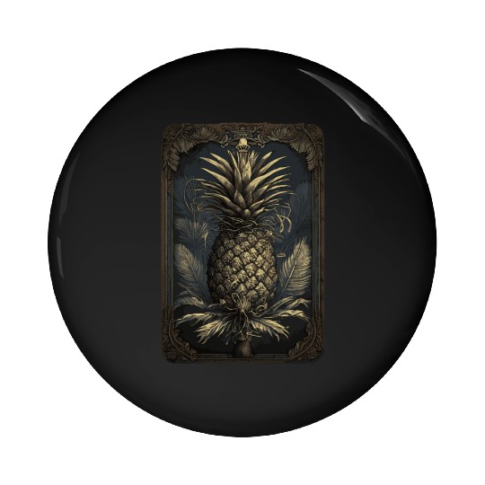 pineapple fruit tarot Pin Buttons