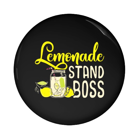 Lemonade Stand Boss Funny Lemon Juice Businesslemo Pin Buttons